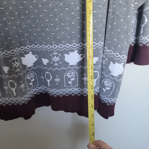 BEAUTY AND THE BEAST Soft Cozy Off Shoulder Sweater Women's 3X TORRID x DISNEY - Picture 10 of 12
